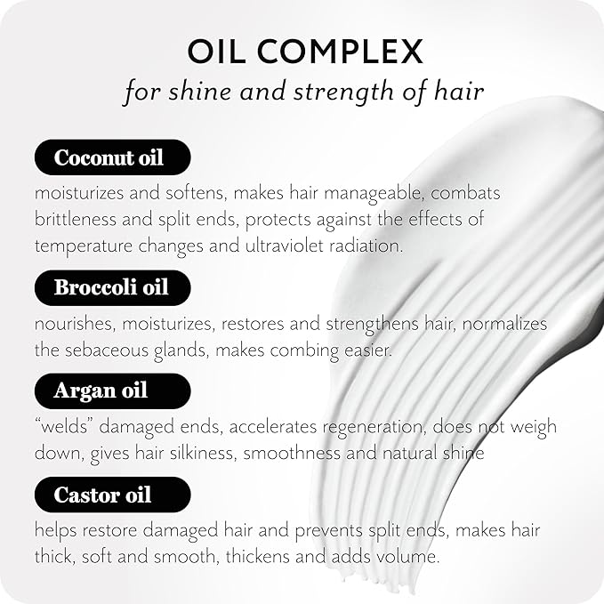 Extra Nourishing Hair Mask with Argan Oil, Coconut Oil, Hyaluronic Acid - Intense Hydration, Repair for All Hair Types - Ideal for Curly and Damaged Hair - 6.8 Fl oz