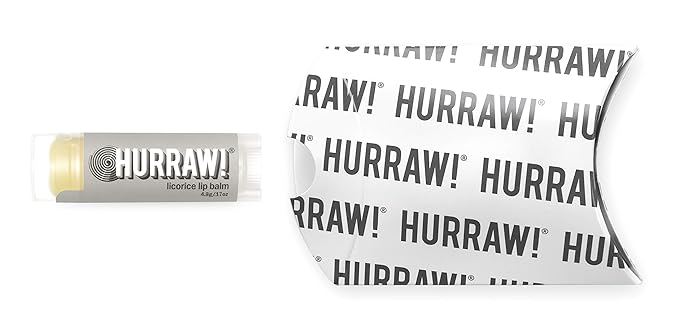 Hurraw! Licorice Lip Balm: Organic, Certified Vegan, Cruelty and Gluten Free. Non-GMO, 100% Natural Ingredients. Bee, Shea, Soy and Palm Free. Made in USA