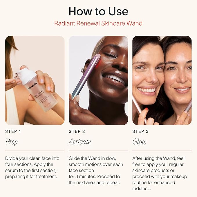 Solawave Wand Skin Therapy Activating Serum | Hyaluronic Acid and Peptides | Enhance Skincare Device Results | Hydrating Microcurrent Galvanic Current | Wrinkle Smoothing