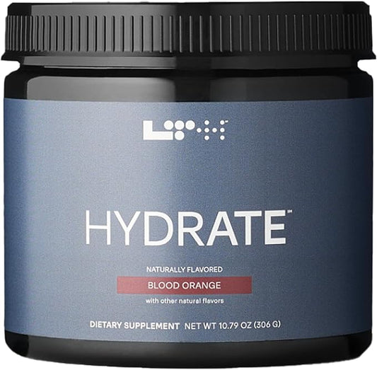 LTH Hydrate Hydration Mix - Trusted by Life Time Fitness Members - NSF Certified for Sport - Premium Electrolyte Powder - Plant-Based, Non-GMO, Gluten Free & Dairy Free - 60 Servings (Blood Orange)