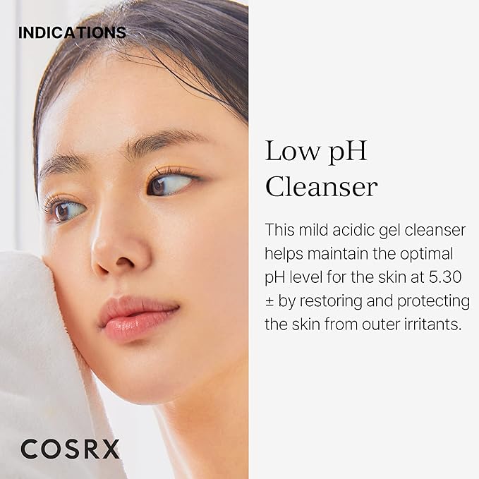 COSRX Low pH Good Morning Gel Face Cleanser, 5.07 fl oz, BHA Face Wash, Daily Mild Face Cleanser for Sensitive Skin, PH Balancing, Korean Skin Care, Korean Face Wash