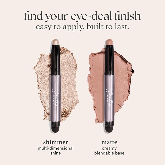 Julep Eyeshadow 101 Cream-to-Powder Waterproof Shadow Stick – Beachy Matte – Long-Lasting, Crease-Proof, Soft Sandy Beige Matte Cream Eyeshadow with Built-in Smudger