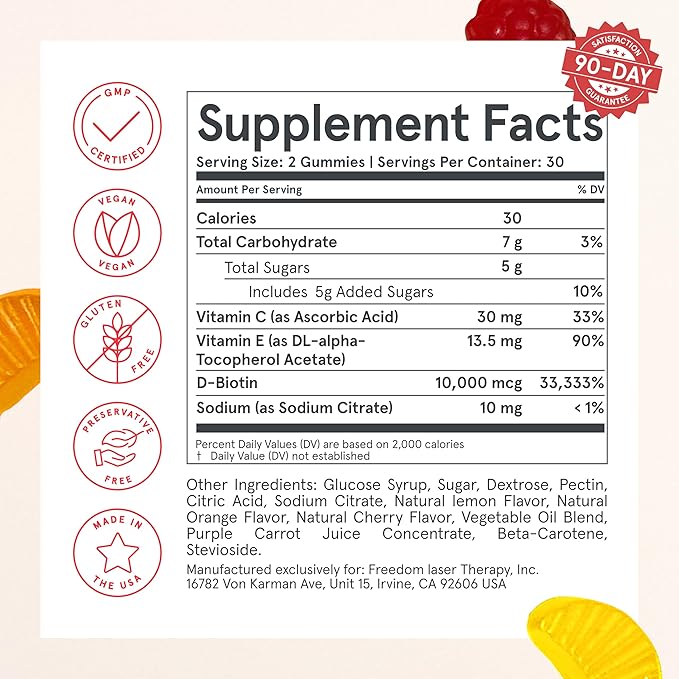 iRestore Hair Gummy Vitamins, Vegan Biotin Gummies for Hair Skin and Nails Gummies, Hair Gummies, Biotin Gummies for Hair Growth Biotin Vitamins Hair Vitamins Gummies for Women & Men, Biotin 10000mcg