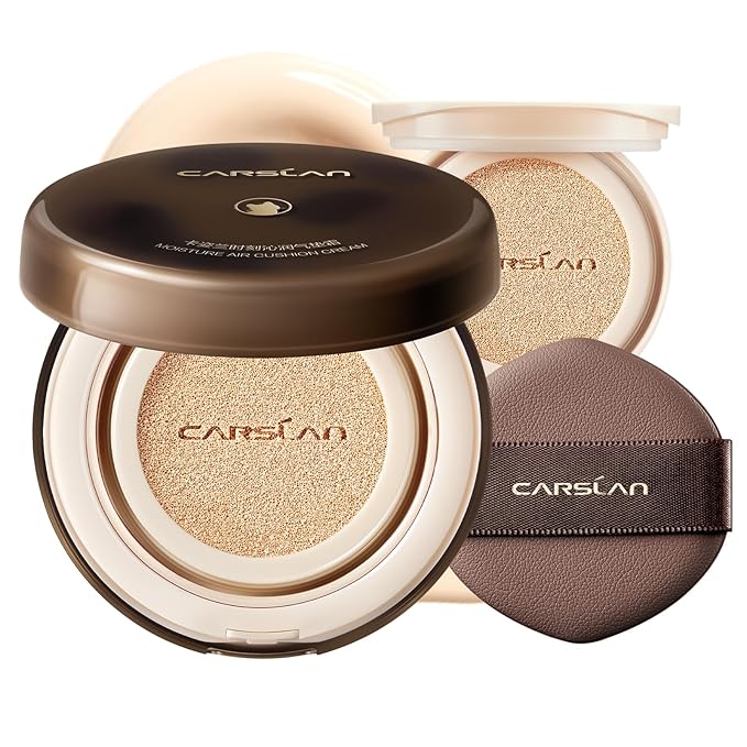 Lasting Air Cushion Cream Face Foundation Makeup, Lightweight, Medium to Full Coverage, Semi-Matte, Long-Lasting Oil Control Finish Foundation, P02 Fair For Oil Skin (Refill Included)
