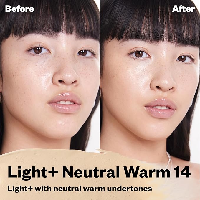 Kosas BB Burst Tinted Face Gel Cream - Supports Healthy Collagen, Smoothes Skin, Hydrates & Moisturizes - Light+ Neutral Warm 14, (1 Oz/30 ML)