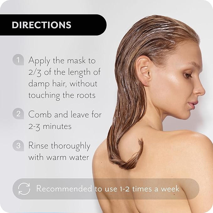 Extra Nourishing Hair Mask with Argan Oil, Coconut Oil, Hyaluronic Acid - Intense Hydration, Repair for All Hair Types - Ideal for Curly and Damaged Hair - 6.8 Fl oz