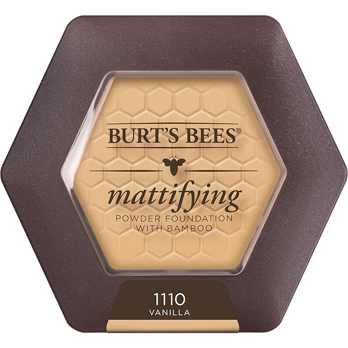 Burt’s Bees 100% Natural Origin Mattifying Powder Foundation, Vanilla, 0.3 Ounce, Packaging May Vary
