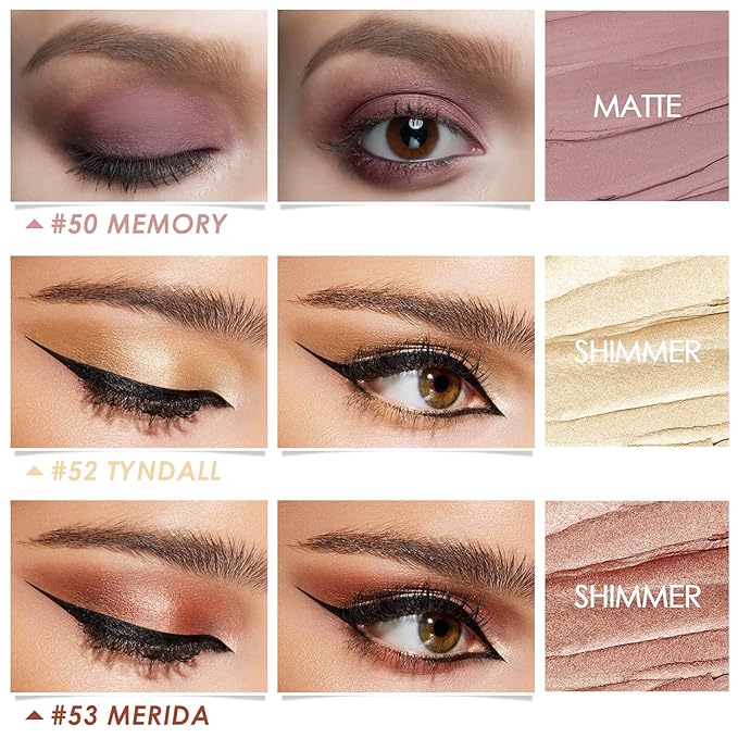 FOCALLURE 3 Pcs Cream Eyeshadow Stick,Shimmer Eyeshadow Pencil Crayon,High Pigmented Crease-proof Eye Shadow Brightener Sets,Long Lasting Eye Shadow Highlighter Stick(Burning Sky)