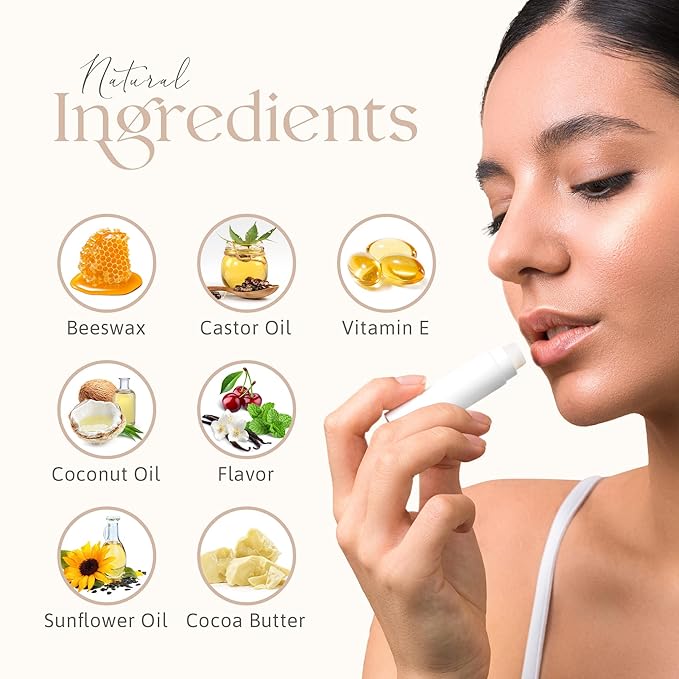 Lip Balm Bulk Unlabeled - Made in USA Bulk Chapstick - Natural Ingredients Vitamin E Shea Butter - Custom Chapstick Bulk For Party & Wedding Favors (100 Count, Honey)