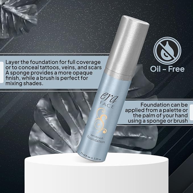 ERA Face spray makeup (Y5 Wheat, 2.25 oz) - airbrush foundation, everyday, buildable, professional spray on cosmetics by Era Beauty