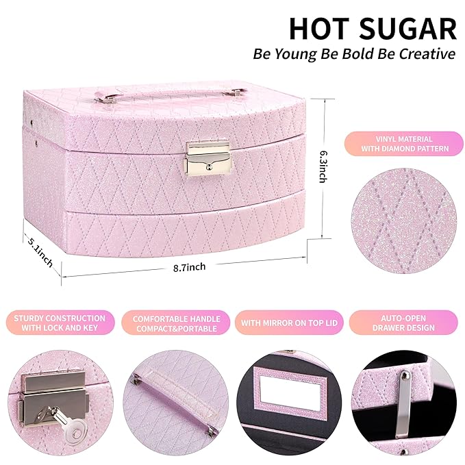 Hot Sugar Girls Makeup Kit for Birthday Gift, All in One Beginner Makeup Kit for Women Full Kit, Christmas Makeup Set for Teens 10 12 13 16 Includes Real Cosmetics and Makeup Tools (PINK)