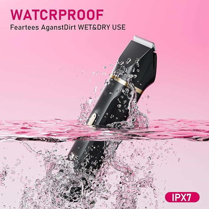 Electric Razors for Women, 5-in-1 Wet/Dry Bikini Trimmer with USB Charge Dock, Deluxe Facial Hair Removal, Wet/Dry Body Shaver for Nose Eyebrows Beard Underarm Leg Arm, IPX7 Waterproof (Black)