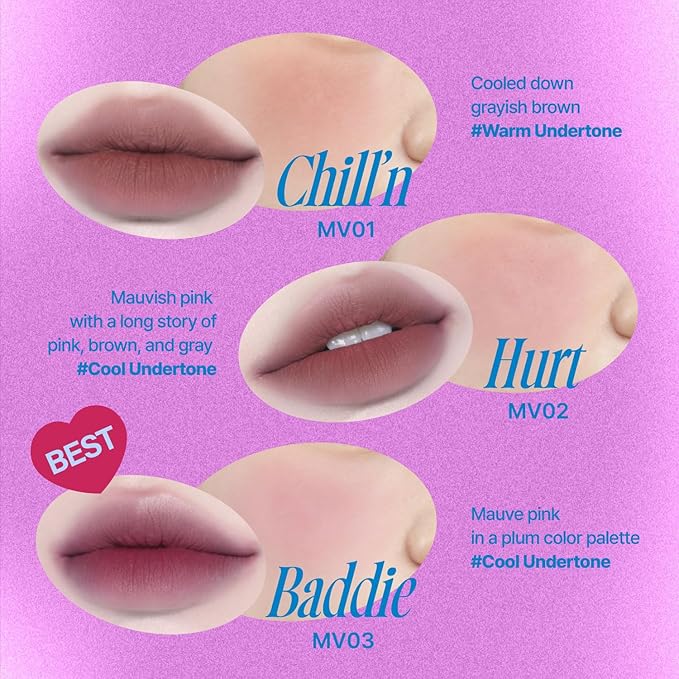 Lip&Cheek Blurry Pudding Pot | Cold-hearted Moment - Chill'n | Makeup Blush, Buildable Lightweight, Multi-Use Soft Matte Finish | 5g