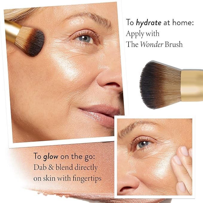 LAURA GELLER NEW YORK The Wonder Balm Complexion Enhancer - Hydrating Weightless Subtle Hint of Color + Glow for Mature Skin - Vegan Squalane - Apply to Cheeks & Lips (04 Honey Haze)