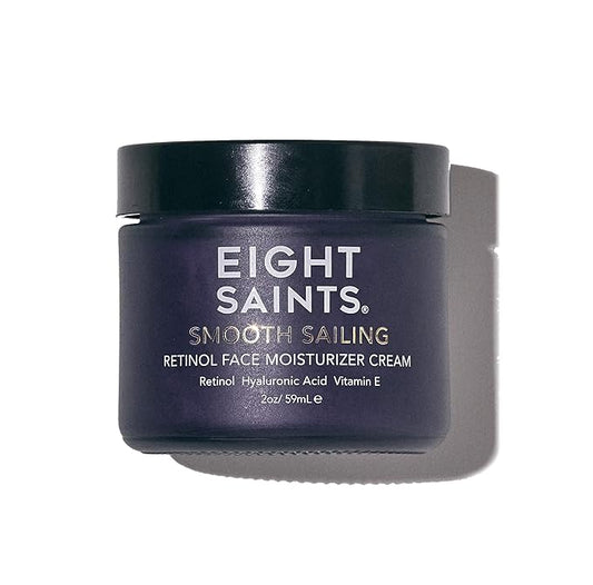 Eight Saints Retinol Facial Moisturizer Cream, For Firming Face, Neck & Eye Wrinkles and Lines, Deep Hydrating Lotion, Fragrance-Free, 2 Ounces