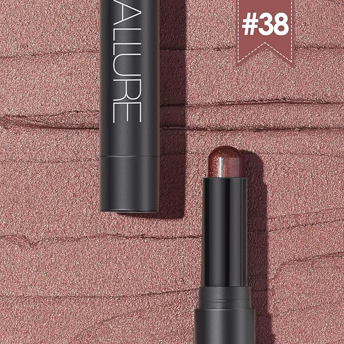 FOCALLURE Shimmer and Matte Cream Eyeshadow Stick,Smooth Brilliant Eye Brightener Pencil for Women,Long Lasting Waterproof Eye Shadow and Liners Makeup,GOSSIP