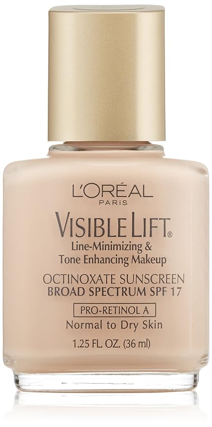 L'oreal Visible Lift Line-minimizing and Tone-enhancing Makeup, Normal/Dry Skin, Pale, 1.25-Fluid Ounce