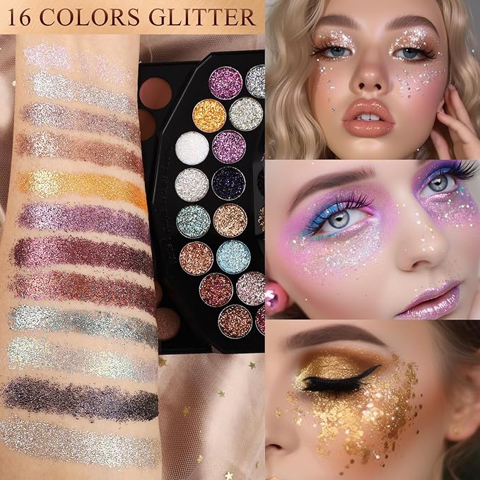 109 Colors Makeup Kit for Women Girl Full Kit Gift Set with Mirror All in One Make up Palette Included Eyeshadow Glitter Lipstick Concealer Eyeliner Eyebrow Highlighter Contour Blusher Compact PowderY