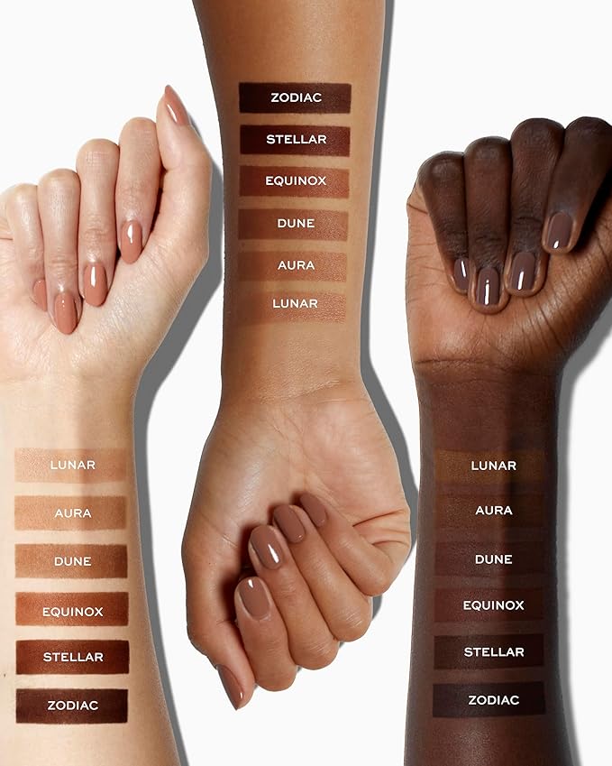 MAKE Beauty Skin Mimetic Microsuede Bronzer Powder - Matte Bronzing Powder Contour, Buildable Formula, Non Comedogenic, Long Lasting Color. Shade - Zodiac for Deep to Dark Skin