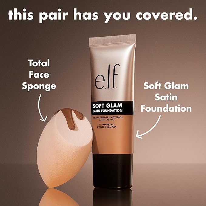 e.l.f. Soft Glam Foundation, Medium Coverage, Long-Lasting & Buildable Foundation For A Smooth, Satin Finish, Vegan & Cruelty-Free, 61 Rich Cool