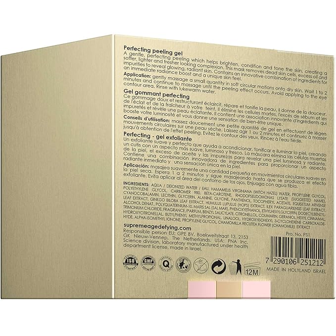 Premier Dead Sea Supreme Perfecting Peeling Gel for All Skin Types, 2.04 FL OZ