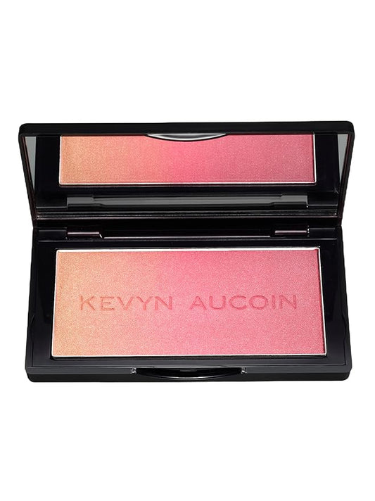 Kevyn Aucoin The Neo-Blush, Rose Cliff: Blush makeup compact. Trio palette of gradient colors. Blends pearl, satin & matte finishes for highlighting cheeks. Personalized looks. Natural to pop of color