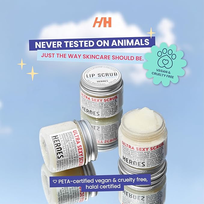 100% Natural Lip Scrub for Soft, Smooth Lips, Vegan Lip Scrub Gentle Exfoliator for Chapped and Dry Lips. 2 pc Coconut Lip Exfoliator Set lip exfoliator.