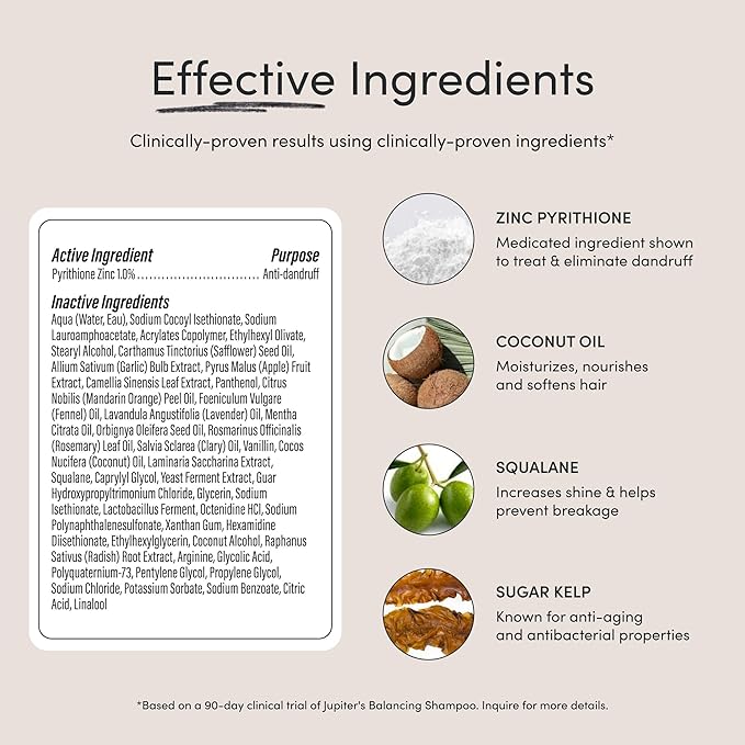 Jupiter Oil Control & Exfoliation Set, Anti-Dandruff Shampoo, Conditioner, Restoring Serum, Scalp Brush, & Purifying Mask, for Women & Men, Dermatologist-Formulated for Flaky, Itchy, Oily, & Dry Scalp