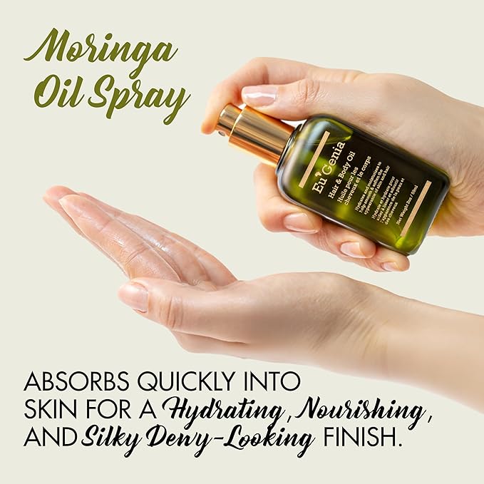 Face, Lip & Body Shea & Moringa 3-PC Gift Set – Hydrating Lip Balm, Nourishing Body Oil, 12oz Dermatological Shea Butter – Natural Skincare