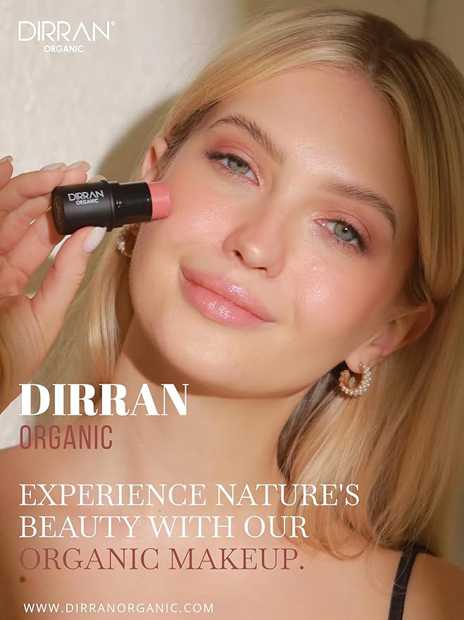 3 in 1 Natural Ingredient 90% Organic Blusher Stick For Lips, Eyes, & Cheeks, Hydration And Natural Beauty Apply directly And Blend With Fingertips, Small Enough to Carry (PINK BLOSSOM)