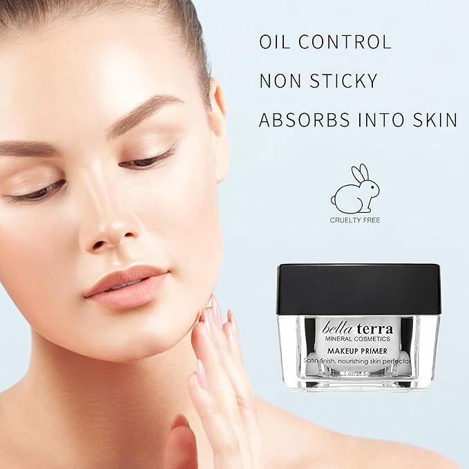 Bellaterra Cosmetics Makeup Primer – Hydrating Gel Base for Delicate & Mature Skin – Vegan, Fragrance-Free Formula – Seamless Texture, Works with Liquid & Powder Foundation or Tinted Moisturizers