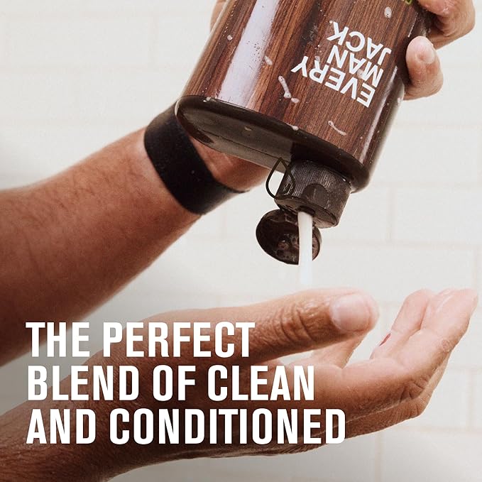 Every Man Jack 2-in-1 Daily Shampoo + Conditioner - Pacific Cypress | Nourishing For All Hair Types, Naturally Derived, Cruelty-Free Shampoo and Conditioner Set for Men | 24oz -1 Bottle