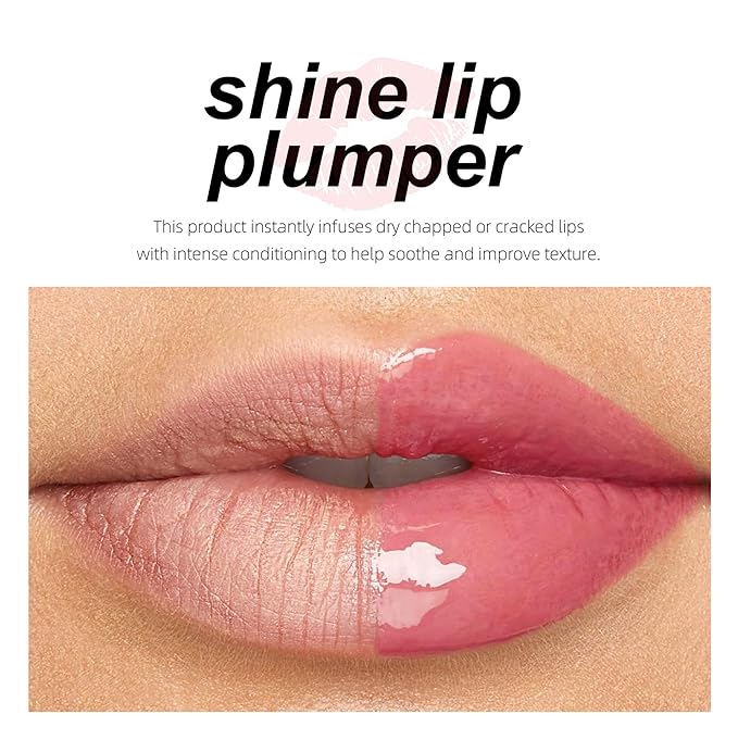 MAEPEOR Nourishing Lip Balm 8 Colors Smooth Moisturizing Lip Glow Gloss Non-Sticky and Long-lasting Hydrating Jelly Lip Balm for Women and Girls (Color 03)