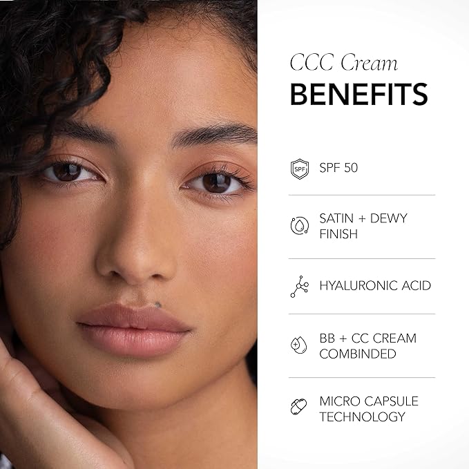 CLE Cosmetics CCC Cream (Warm Medium Deep 401 / SPF 50) - Color Correcting With Lightweight, Hydrating, Light to Medium Coverage Foundation - BB & CC Hybrid - 1 fl oz