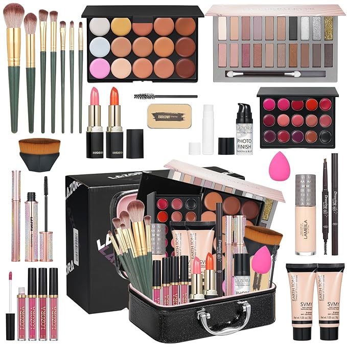 All in One Makeup Kit Makeup Kit for Women Full Kit Makeup Set Multipurpose Bundle Holiday Gift Box Essential Starter Bundle Include Full Makeup Kit for Women (Box2)