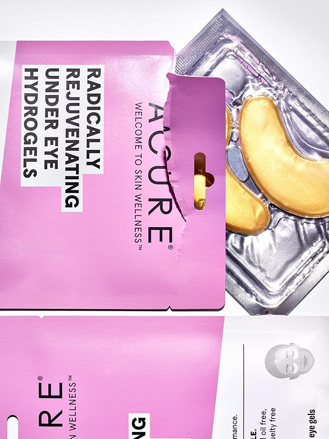 Acure Radically Rejuvenating Under Eye Hydrogel Mask, Provides Anti-Aging Support, & Silk Tree, Purple, Cucumber, 0.236 Fl Oz (Pack of 1)