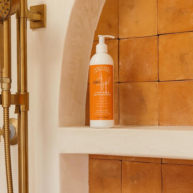 Curly Girl Firm Hold Defining Gel For Curls, Strong Hold Frizz Control Curly Hair Gel, Paraben Free, Aloe Vera, Water Soluble