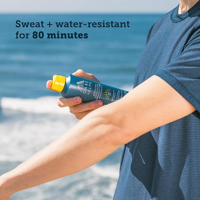 Oars + Alps Hydrating SPF 30 Sunscreen Spray, Naturally Derived Skin Care Infused with Vitamin C and Antioxidants, Water and Sweat Resistant, 6 Oz, 1 Pack