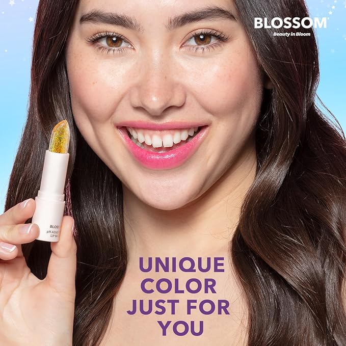 Blossom pH Adjusting Shimmering Lip Balm Moisturizing Glitter Sparkle Lip Balm, 0.12oz./3.5g, Citrine