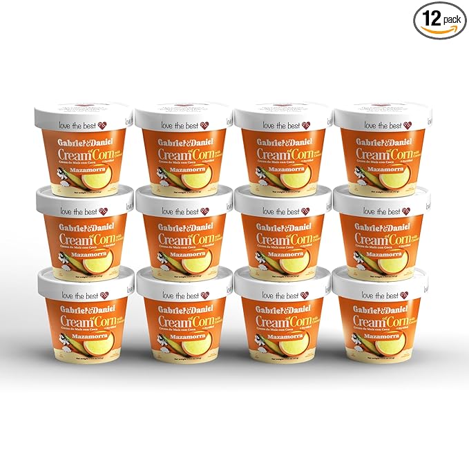Gabriel & Daniel Gluten Free Instant Cream of Corn with Coconut – Non-GMO, Pure and Wholesome Hot Cereal – Creamy Texture with Mazamorra – Microwave Cup for a Nourishing and Easy Breakfast (Pack of 12)