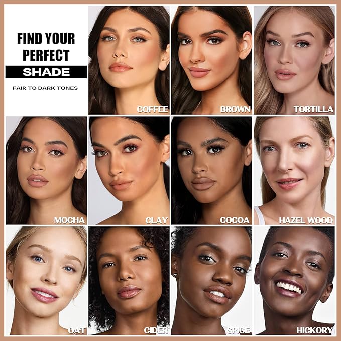 FOCALLURE Cream Contour Stick, Matte Bronzer Stick, Professional Face Shaping & Contouring Stick Makeup, Easy to Apply with Buildable Coverage, Long Lasting & Sweatproof, SPICE