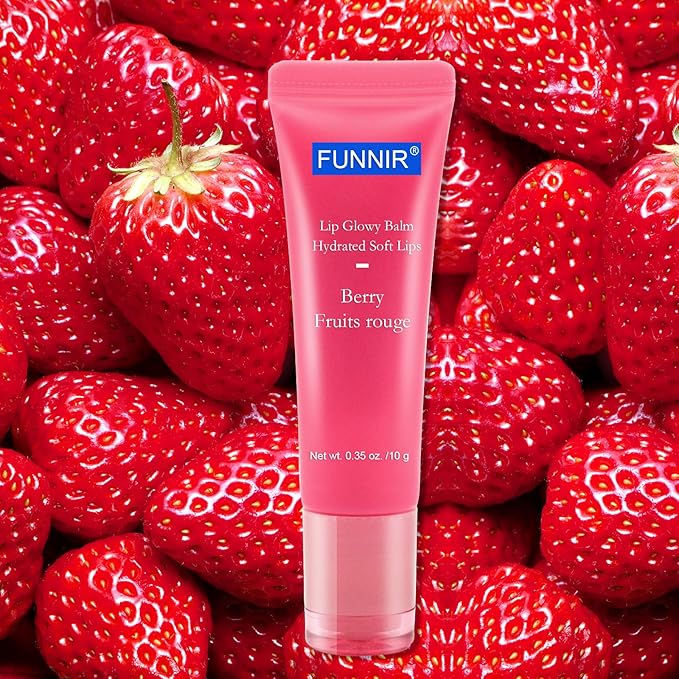 Lip Glowy Balm of Berry Scent,Moisturizing Lip Balm For A Sheer Tint Of Color-10g, Hydrate, Glossy, Lightweight, Moisturize & Tint with Shea Butter