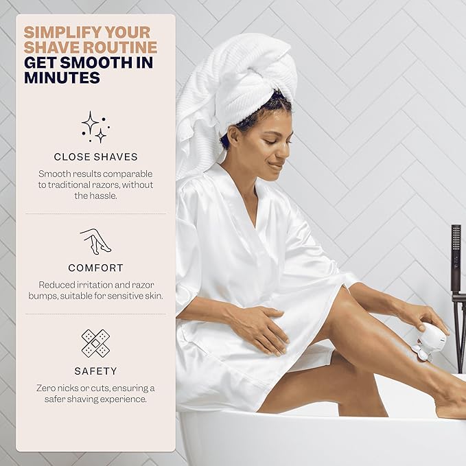 FlexSeries Electric Razor for Women - Silk Smooth Legs, Body Hair, & Pubic Shaver - for Private Area, Sensitive Skin, Bikini Trimmer
