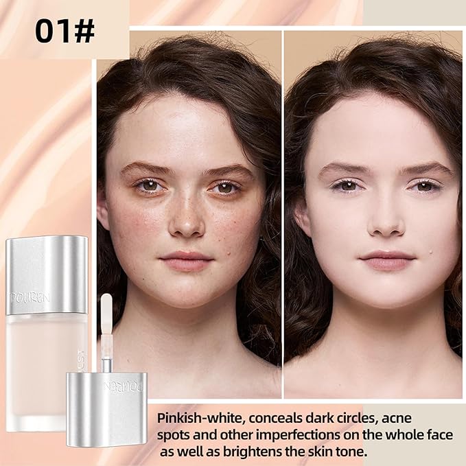 AKARY Moisturizing Precision Concealer, Lightweight & Breathable Cover-up Cream Moist Concealer, Cover Dark Circles Multi-Use Camouflage Cream, Creamy Texture Full Coverage Conceals(02#Skin Tone)