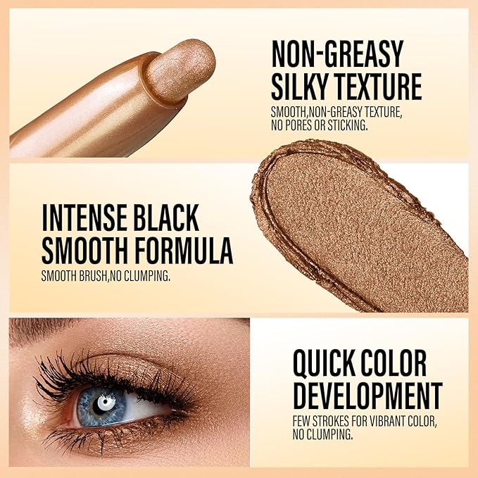 LANGMANNI Eyeshadow Stick, 6 PCS Waterproof Multi-Color Eyeshadow Pen Set, Creamy Long-Lasting Eye Makeup Kit, Natural & Shimmer Shades Contour Stick, Perfect Gifts For Women (#D)