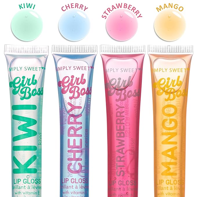 Expressions 12pc Clear Lip Gloss Pack – Lip Oils with Vitamin E and Essential Oils, Flavored Lip Gloss Clear Tubes, Hydrating Lip Glow Oil, Tinted Lip Oil, Lip Moisturizer
