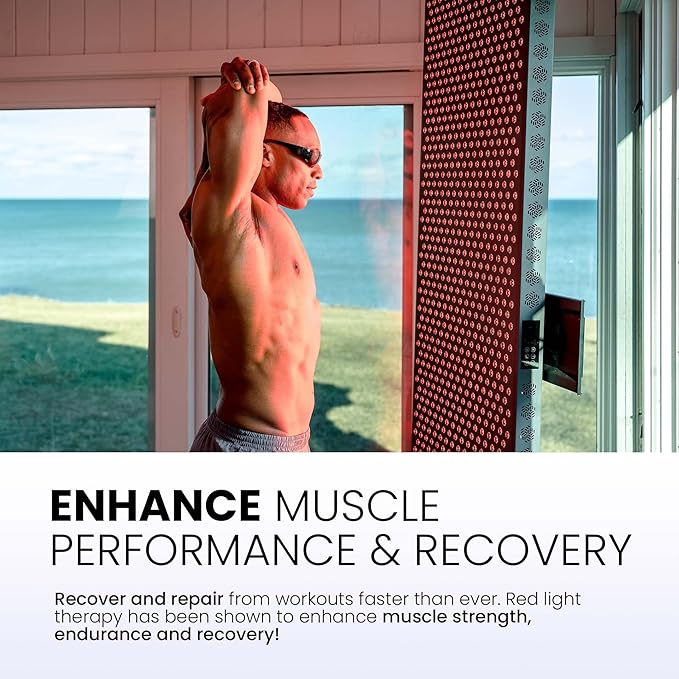 Hooga Red Light Therapy, Red Near Infrared LED Panel, 300 Quad Chip Flicker Free LEDs, Ultra Series, Clinical Grade Device for Energy, Pain, Skin, Recovery, Sleep, Performance. ULTRA1500.