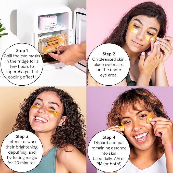 grace & stella Award Winning Under Eye Mask Reduce Dark Circles, Puffy Eyes, Undereye Bags, Wrinkles, Gel Under Eye Patches, Nurse Gifts, Vegan Cruelty-Free Self Care (6 Pairs, Blue)