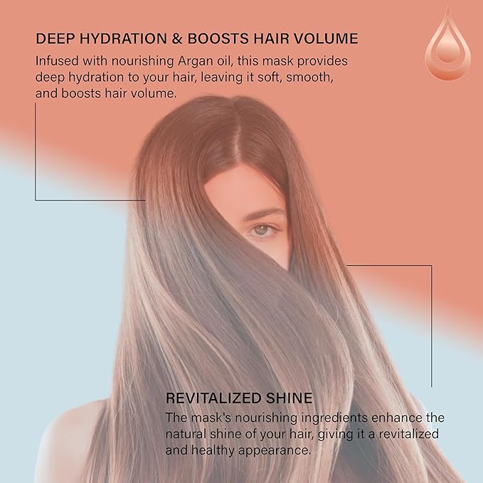 Gold Series Treatment Mask – Deep Hydrating Argan Oil Hair Mask for Dry, Damaged, Color Treated and Curly Hair Enriched with Keratin – Sulfate Free Natural Hair Repair Treatment, 8.45oz
