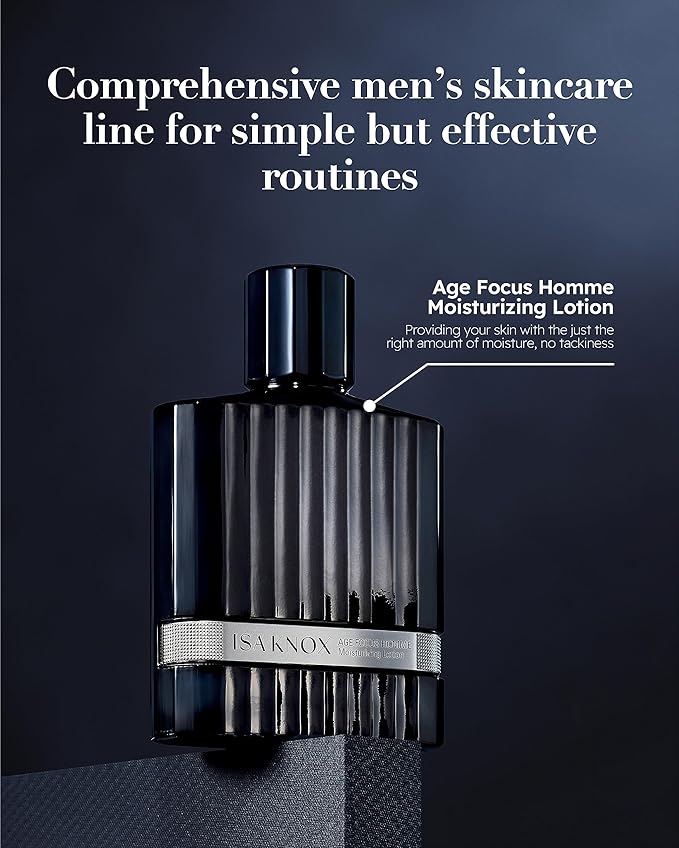 ISA KNOX Age Focus Homme (Face Emulsion, 5.1fl oz) - Hydrating Facial Moisturizer to Soothe and Moisturize Shaving-Irritated Skin for a Refreshing Sensation by LG Beauty. Niacinamide, Adenosine.